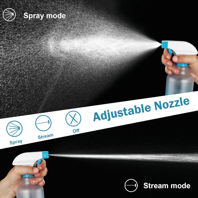 Hethyo Spray Bottles Plastic Spray Bottle for Hair Mist/Stream Heavy Duty Empty Spray Bottles for Cleaning Solutions, Plants, Cooking (12oz-Blue) - Image 4